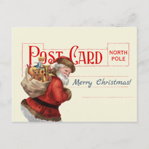 Postale Vintage Père Noël Joyeux Noël Antique Carte postal