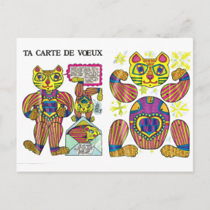Postale Vintage, rétro Carte de voeux animal joint