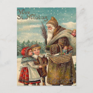 Postale Vintage St Nicolas Cadeau pour Enfants Carte posta
