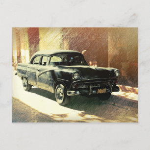 Postale Voiture américaine en La Havane, Cuba carte postal