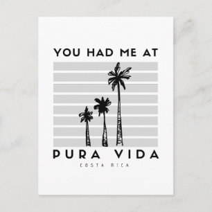 Postale Vous m'avez eu à Pura Vida Costa Rica Beach Carte 