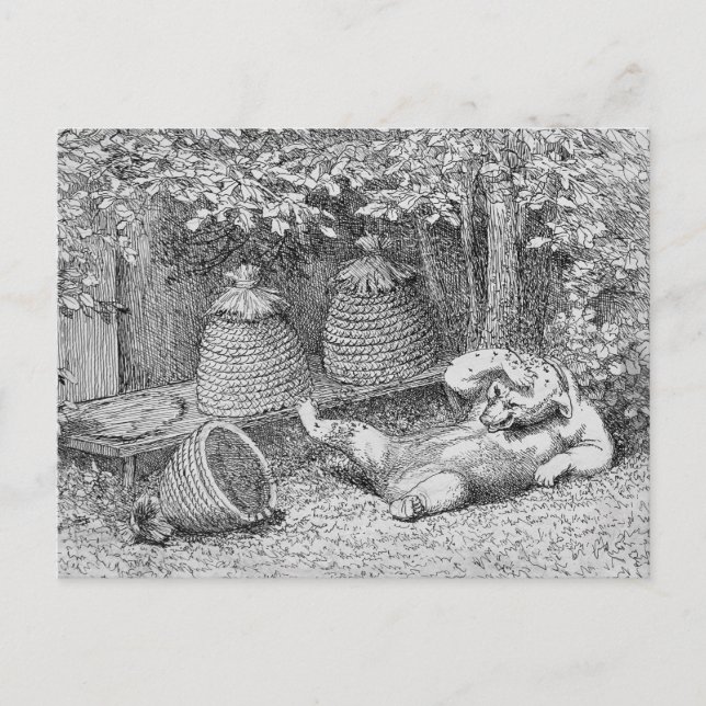 Postale William H. Beard - Bear Stung by Bees Carte postal (Devant)