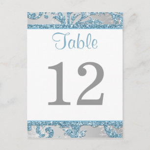Postale Winter Wonderland Table Numéro Carte 2