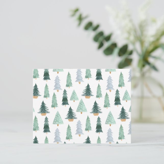 Postcard (10,8 x 14,2 cm) - Christmas Trees Briefk (Standing Front)