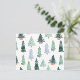 Postcard (10,8 x 14,2 cm) - Christmas Trees Briefk