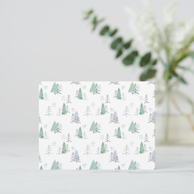 Postcard (10.8cm x 14.2cm) - Christmas Trees (Standing Front)