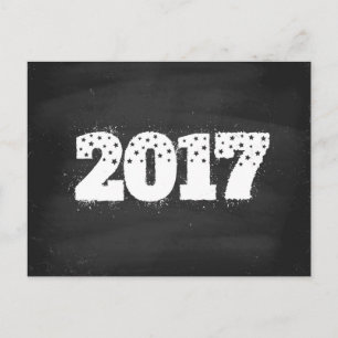 Postcard 2017 on chalk board