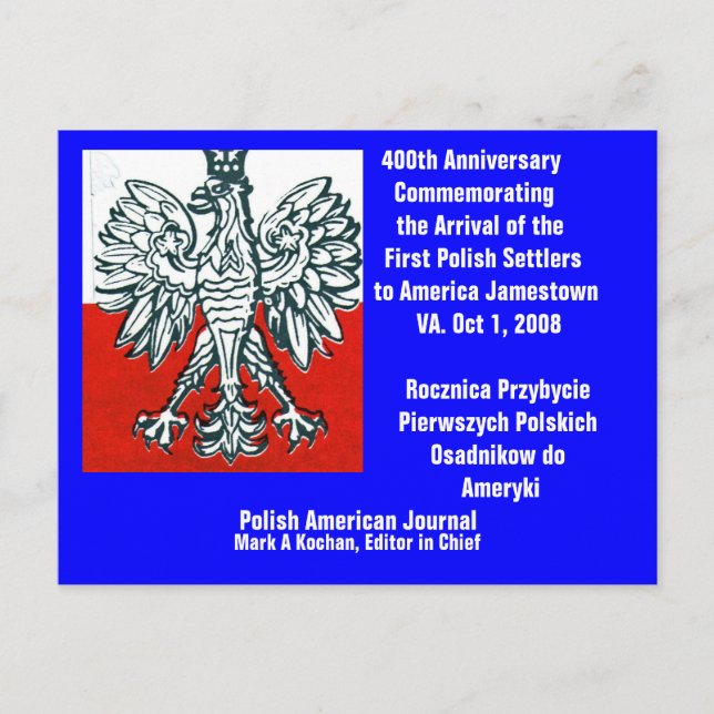 ..Postcard 400th Anniv. First Polish  - Customized Postcard (Front)