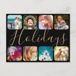 Postcard 8 Photo Holidays Rounded Template