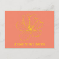 Postcard - A thought to say I love you.