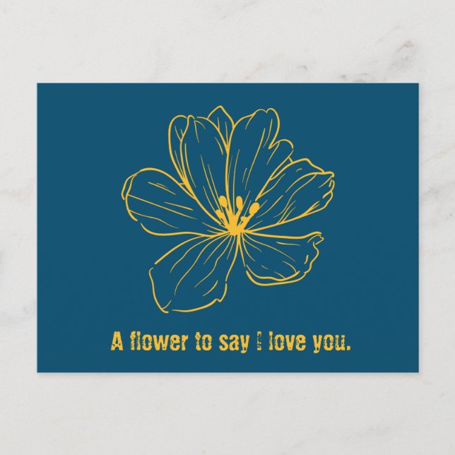 Postcard - A thought to say I love you.  (Front)