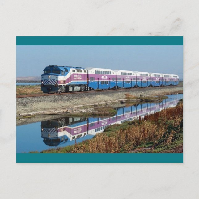 Postcard - ACE commuter train, California (Front)