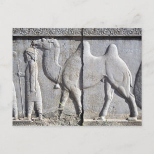 Postcard Achaemenid Era Fresco Persepolis, Iran
