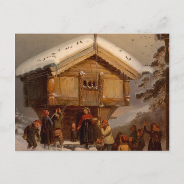 Postcard Adolph Tidemand - Traditions of Christmas (Front)