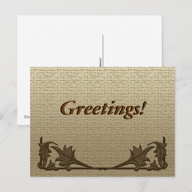 Postcard - Angle Irons and Linen (Front/Back)