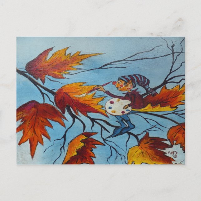 Postcard Ann Hayes Painting Pixie Painting (Front)