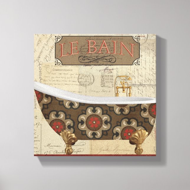 Postcard Bath Canvas Print (Front)