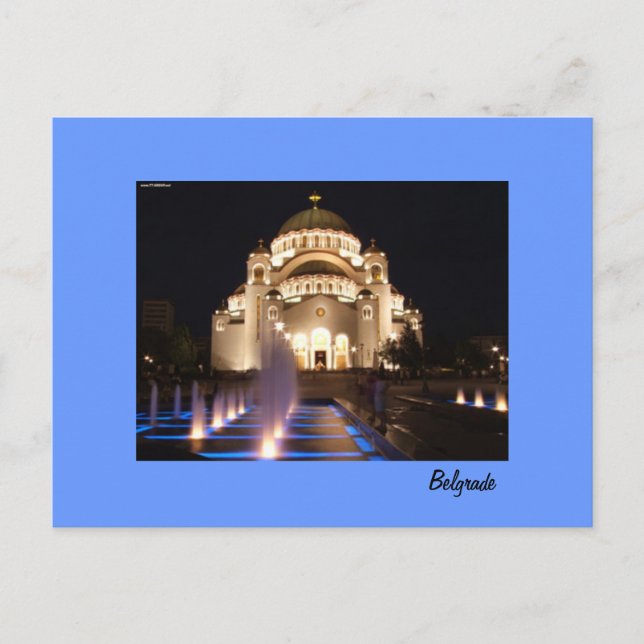 postcard Belgrade temple (Front)