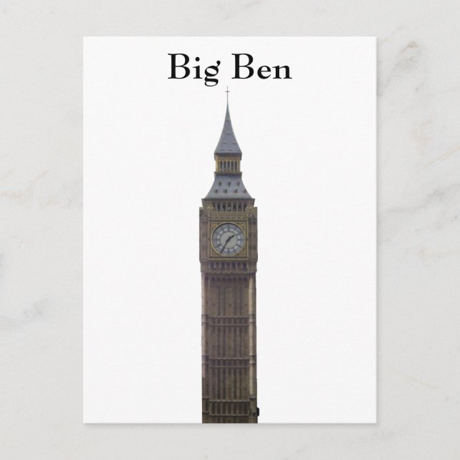 Postcard: Big Ben Clock Tower Postcard (Front)