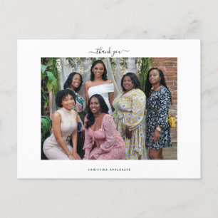 Postcard Blank Bridal Shower Photo Thank You