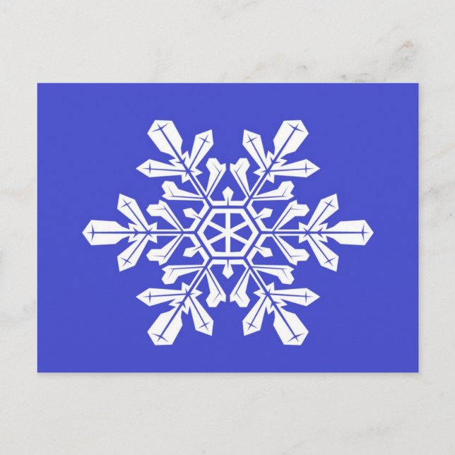 Postcard Blue Snow Flake (Front)