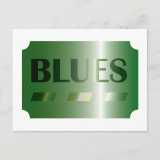 postcard BLUES (green)