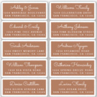 Postcard Calligraphy Wedding Guest Address Labels