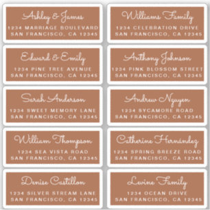 Postcard Calligraphy Wedding Guest Address Labels