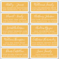 Postcard Calligraphy Wedding Guest Address Labels