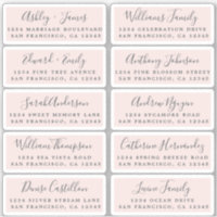 Postcard Calligraphy Wedding Guest Address Labels