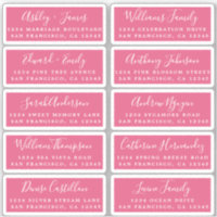 Postcard Calligraphy Wedding Guest Address Labels