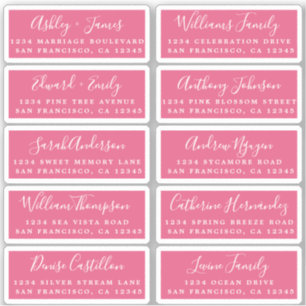 Postcard Calligraphy Wedding Guest Address Labels