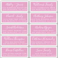 Postcard Calligraphy Wedding Guest Address Labels