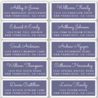 Postcard Calligraphy Wedding Guest Address Labels