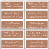 Postcard Calligraphy Wedding Guest Address Labels