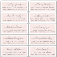 Postcard Calligraphy Wedding Guest Address Labels