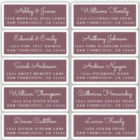 Postcard Calligraphy Wedding Guest Address Labels
