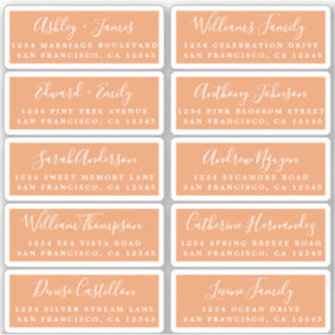 Postcard Calligraphy Wedding Guest Address Labels