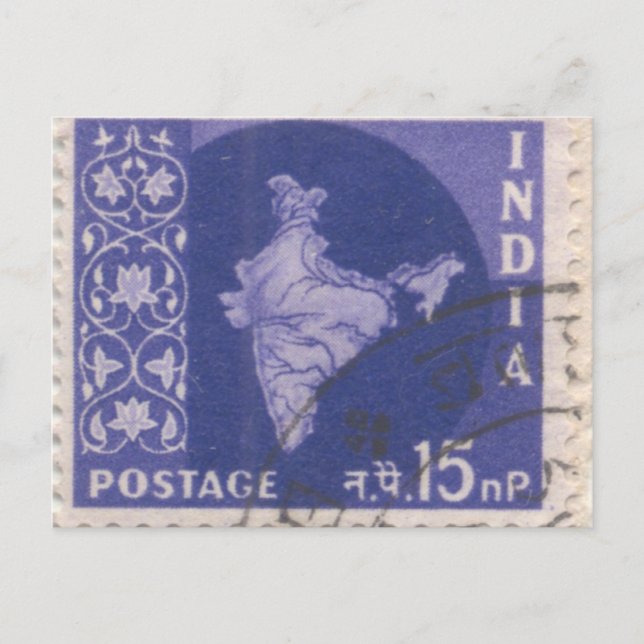 Postcard: Cancelled Indian Postage Postcard (Front)