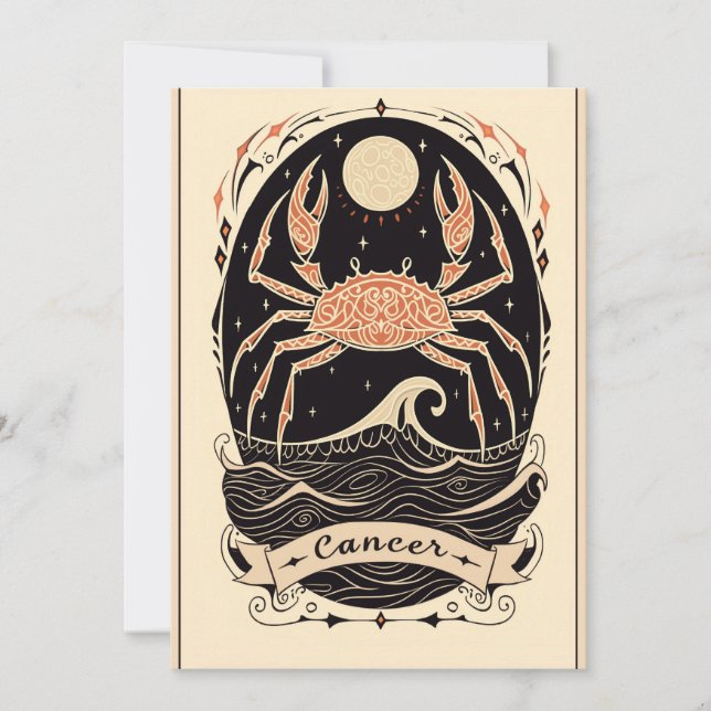 Postcard - Cancer Celestial Zodiac Art  (Front)