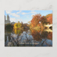 POSTCARD Central Park Reflections New York City