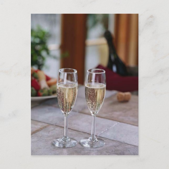 POSTCARD CHAMPAGNE FOR TWO (Front)