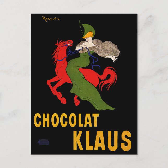 Postcard: Chocolat Klaus - Leonetto Cappiello Postcard (Front)