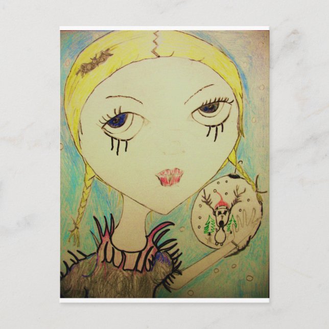 Postcard Christmas Princess Zombie (Front)