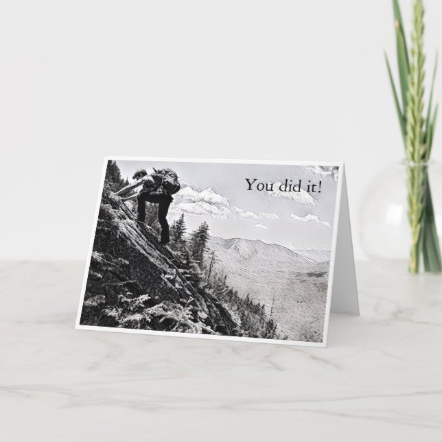 Postcard - Climbing, You did it! (Front)