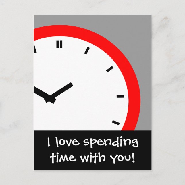 Postcard Clock Face Spending time together Retro (Front)
