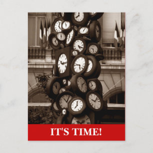 Postcard Clocks Time pieces Appointment Reminder