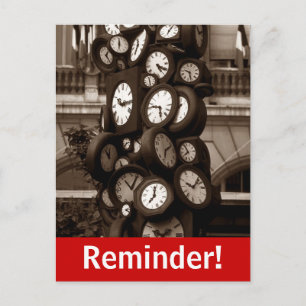 Postcard Clocks Time Visual Appointment Reminder
