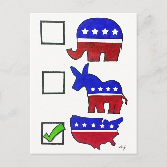 Postcard: Country Before Party Postcard (Front)