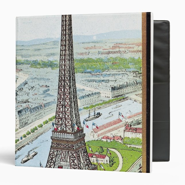 Postcard depicting the Eiffel Tower Binder (Front/Inside)